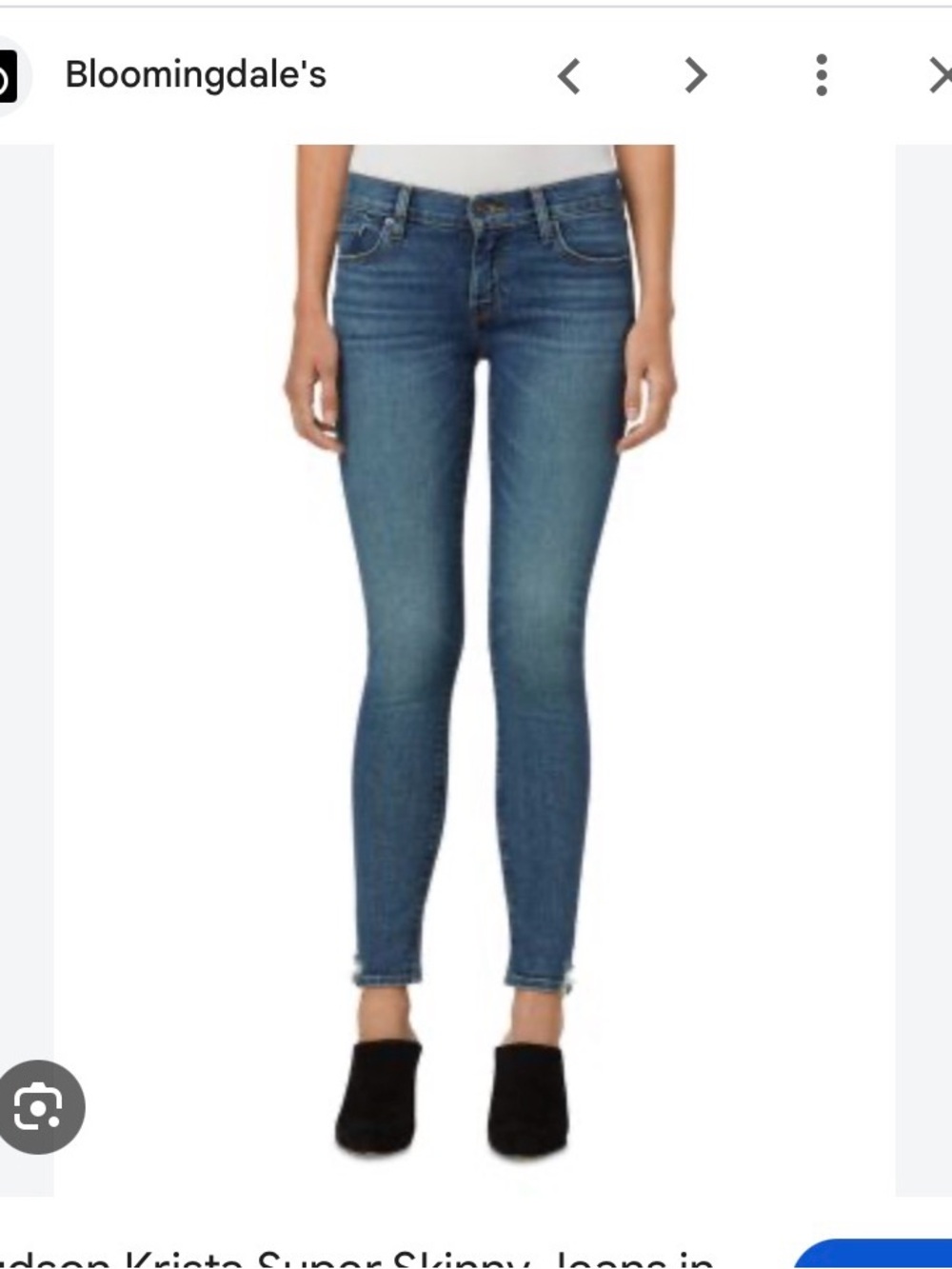 Hudson Jeans Krista Super Skinny Jeans - Medium Blue Wash 27